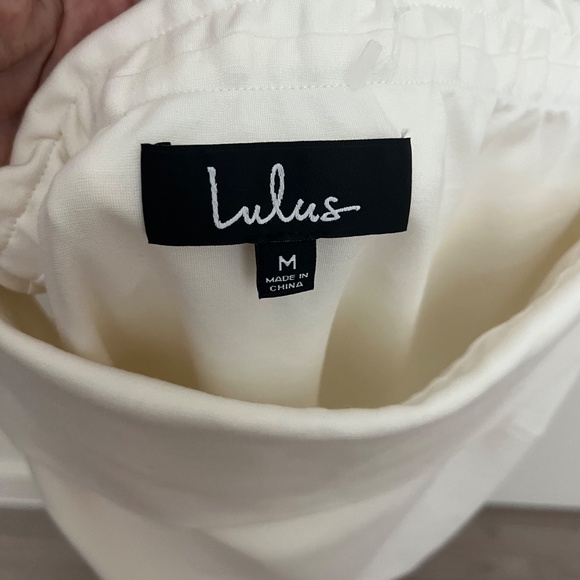 BRAND NEW WITH TAGS White Lulus off the shoulder shirt - Picture 5 of 5